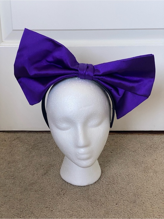 Purple Satin Oversized Bow Headband